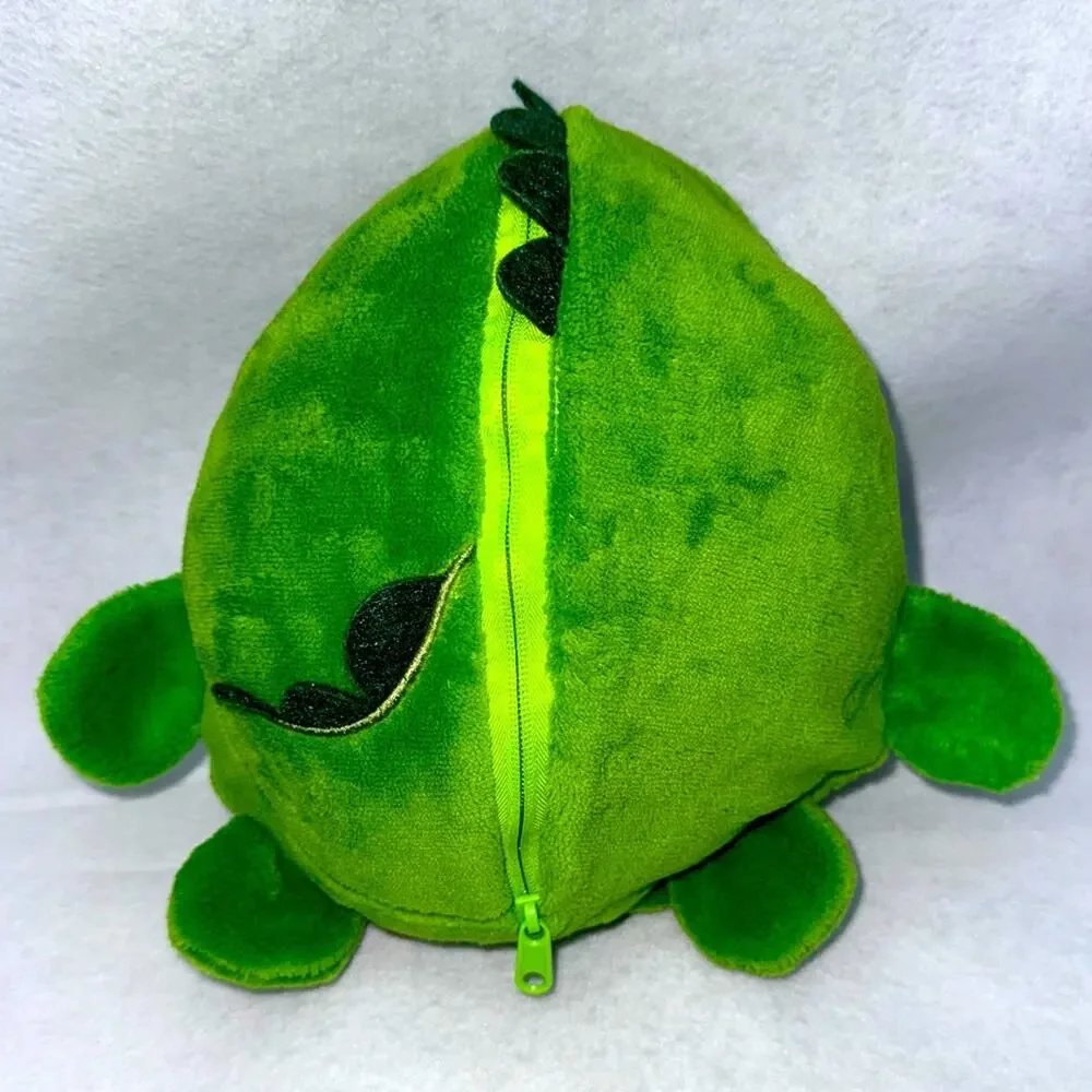 Huggle Pets Kids Green Dinosaur Hoodie Sweatshirt and Packable Plush Toy/Pillow